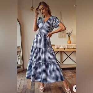 Philosophy Gingham Print Dress